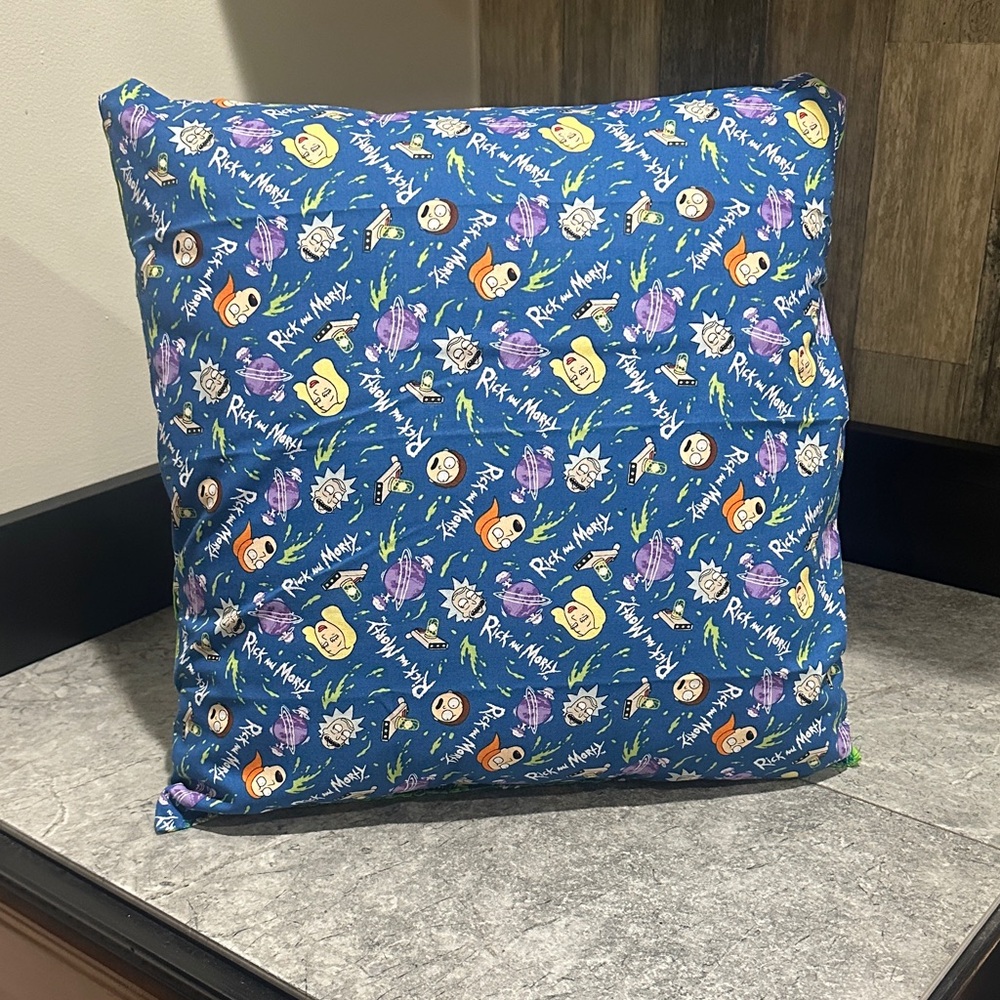 Rick & Morty Cartoon hand made 14x14 Accent Pillow